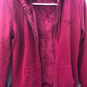 Full Zip Fleece Line Maroon Jacket